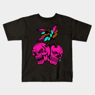 Cherries and two skull Kids T-Shirt